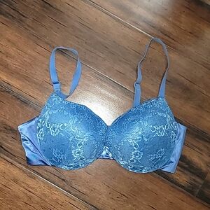 Maidenform Sexy Blue Lace Pushup Love the Lift bra 36 C